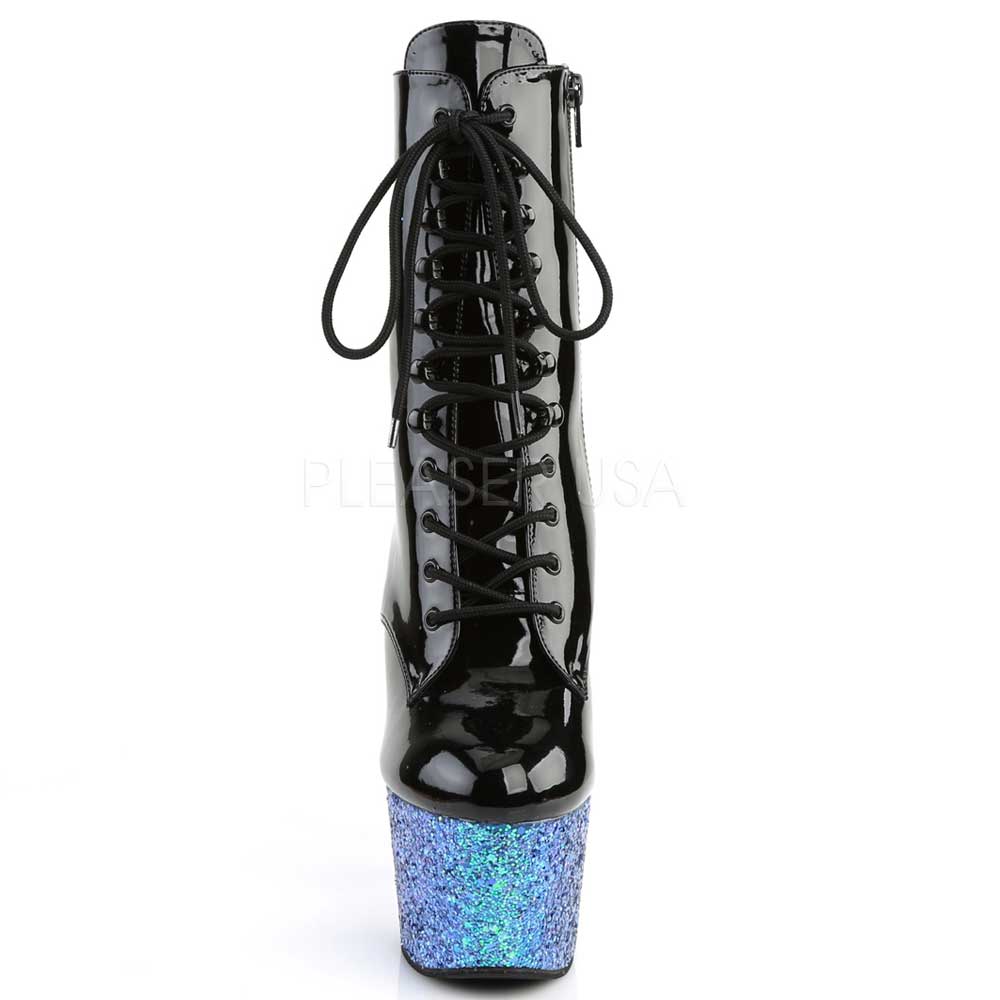 Pleaser - ADORE1020 Plattformstiefel, Poledance Schuhe - Pole dance schuhe - Schwarz/Blau Product image